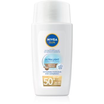 NIVEA SUN Ultra Light Fluid nuantator cu textura usoara SPF 50+ - imagine 2